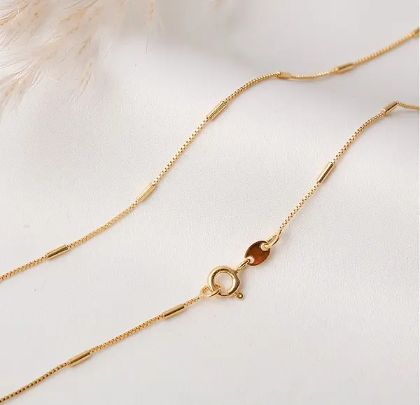 Cadena Veneciana Palito 1mm-45cm Mujer