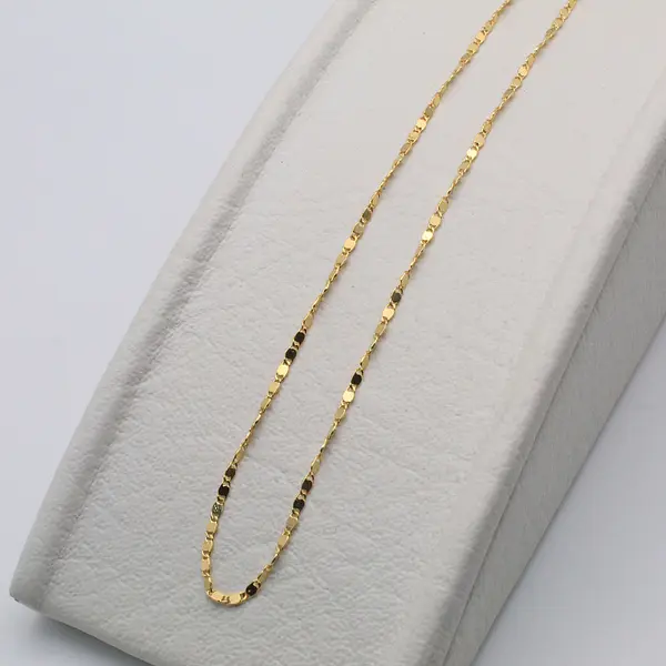 Cadena Escalera Diamantada 2mm-45cm Mujer