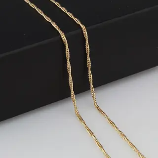 Cadena Lazo Brillante 1mm-45cm Mujer