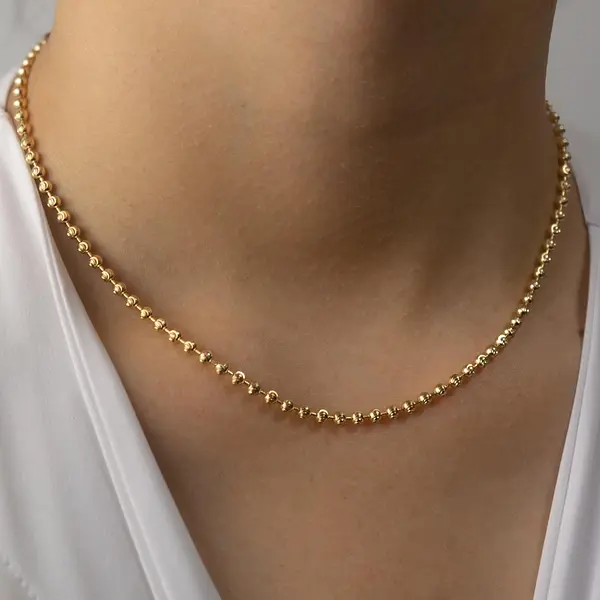 Cadena Militar Diamantada 3mm-40cm Mujer