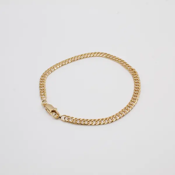 Pulsera Cubana Continua 4mm 19 Cm