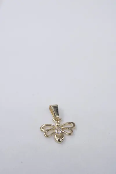 Dije Mariposa Corazón Circón