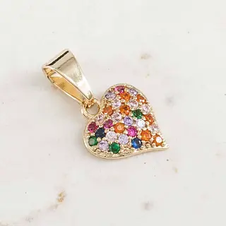 Dije Corazon Circones Colores