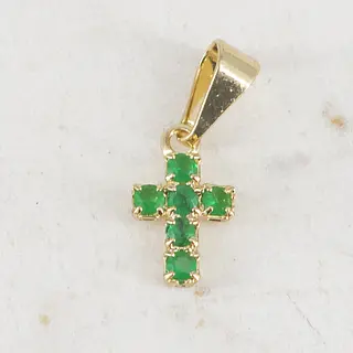 Dije Cruz Esmeralda Mini