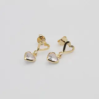 Topo Corazon Circon Colgante