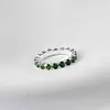 Anillo Tennis Esmeralda Estirable