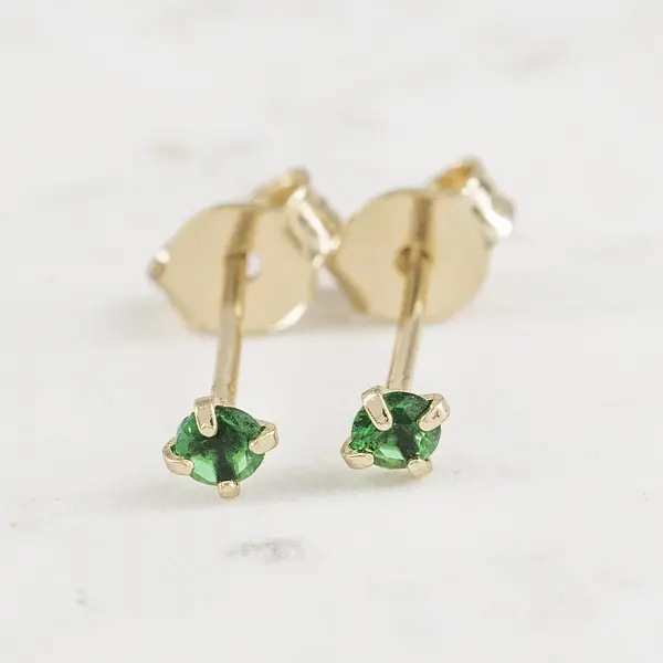 Topo Chispa Esmeralda 4 Puntas 3mm