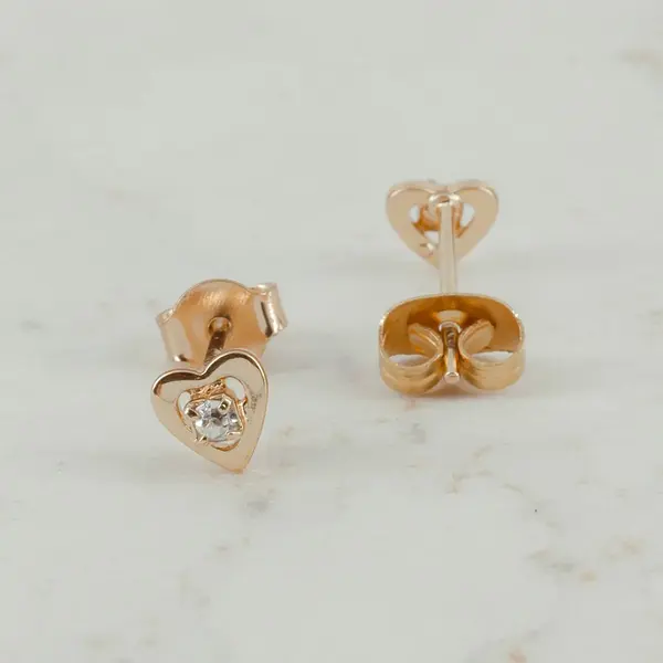 Topo Corazón Mini Circón