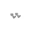 Arete Ciel Heart 5x4 Mm